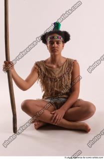 ANISE SITTING POSE WITH SPEAR